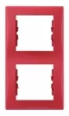 Рамка Schneider Electric Sedna на 2 поста, вертикальная, красный