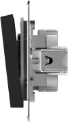 Выключатель двухклавишный Schneider Electric Atlas Design, на винтах, ip44 карбон