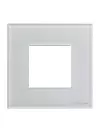 Abb NIE Рамка 1-постовая, 2-модульная, серия Zenit, стекло белое
