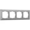 Werkel Antik хром матовый Рамка на 4 поста, алюминиево-цинковый сплав. WL07-Frame-04