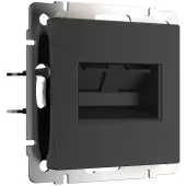 Werkel черный матовый Розетка Ethernet RJ-45 2-я. W1182208