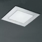 LineaLight Moderncollection светильник встроенный, белое стекло, 9х9 см, 1хGY6,35 50W, хром