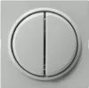 Кнопка звонка двухклавишная (2н.о.) Gira S-Color, на клеммах, серый