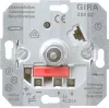 Светорегулятор поворотно-нажимной Gira System 55 для люминесцентных ламп с управляемым эпра, без нейтрали, кремовый глянцевый