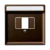 Merten  Накладка для TAE/аудио/USB механизмов, темно-коричневый пластик