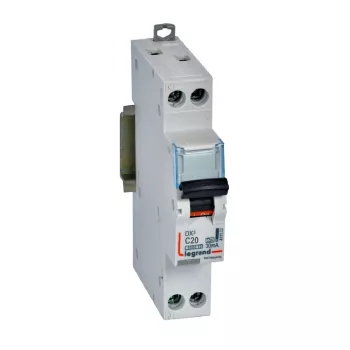 L411132 Выключатель автоматический дифференциального тока АВДТ DX3 1П+Н 6000А C20 30мА тип А (1 моду