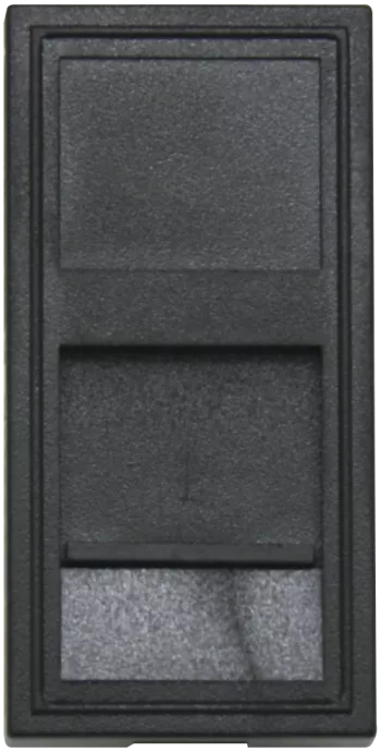Розетка компьютерная на 1 модуль Donel UTP RJ45 Cat.6, черный матовый