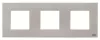 Abb NIE Рамка 3-постовая, серия Zenit, цвет серебристый