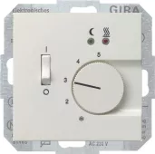 Терморегулятор для тёплого пола Gira S-Color, белый