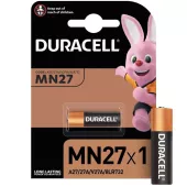 Duracell Батарейка алкалиновая A27 MN27 для пультов сигнализаций 12v (блистер 1 шт.)