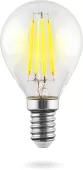 Voltega CRYSTAL Лампа светодиодная шар прозр. 6W Е14 4000К 45х78mm филаменты