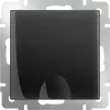 Werkel черный матовый Розетка 220v с заземлением, с крышкой и шторками, IP44. W1171208