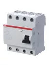 Устройство защитного отключения (УЗО) ABB FH200, 4 полюса, 63A, 100 mA, тип AC, электро-механическое, ширина 4 DIN-модуля