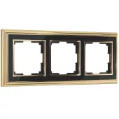 Werkel Palacio золото/черный Рамка на 3 поста, алюминиево-цинковый сплав. WL17-Frame-03