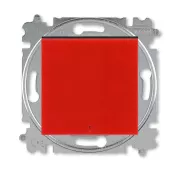 ABB Levit красный / дымчатый чёрный Выключатель 1-но клавишный проходной с контрольной подсветкой