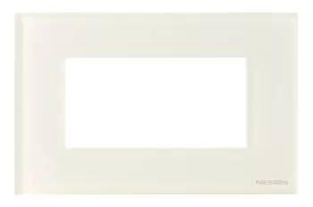 Abb NIE Рамка итальянского стандарта на 4 модуля, серия Zenit, стекло белое