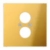 Крышка для 2-х гнезд подключения громкоговорителя; металл цвета золота GO2962-2 Jung