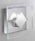 LineaLight Moderncollection бра, прозрачное+белое стекло, 20х18см, 1хG9 40W, хром