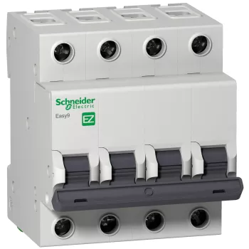 Автоматический выключатель Schneider Electric Easy9, 4 полюса, 25A, тип B, 4,5kA
