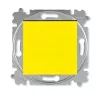 ABB Levit жёлтый / дымчатый чёрный Выключатель 1-но клавишный простой