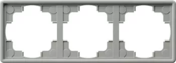 Рамка Gira S-Color на 3 поста, универсальная, серый