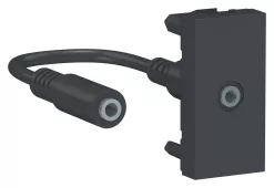 Розетка мультимедийная Audio Jack 3.5 (мини-джек) Schneider Electric Unica Modular, антрацит