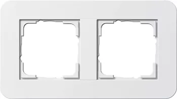 Рамка Gira E3 на 2 поста, универсальная, белый глянцевый
