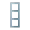 Рамка Jung A creation на 3 поста, универсальная, стекло серо-голубое