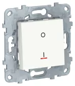 Выключатель 1-но клавишный двухполюсный с индикацией, белый