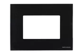 Abb NIE Рамка итальянского стандарта на 4 модуля, серия Zenit, стекло чёрное