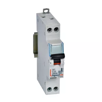 L411126 Выключатель автоматический дифференциального тока АВДТ DX3 1П+Н 6000А C25 10мА тип А (1 моду
