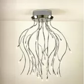 Lumen Center Italia светильник потолочный “Mistral C” диам. 45 см H 65 см хром 12 рожков 24х10W