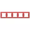 Рамка Schneider Electric Sedna на 5 постов, горизонтальная, красный
