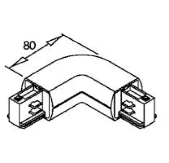 Nobile Угол 90 гр. наружний 220V круглый (L80mm) белый