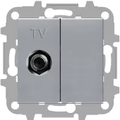 Розетка телевизионная простая ABB Zenit 1-й разъем, серебро