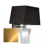 Fabbian Светильник настенный Vicky, 1x60W+G9 1х25W, черный абажур+стекло, блест. золото
