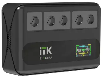 ИБП Линейно-интерактивный 1000ВА/0,6кВт однофазный с LCD дисплеем с АКБ 1х9AH 5 розеток Schuko, серия LT5, ITK