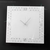 Kolarz Caro часы, 30х30х3см, стекло с рисунком-серебрянным покрытием
