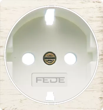 FEDE  Обрамление розетки 2к+з, цвет white decape,белый (используется ТОЛЬКО с мех. FD16523)