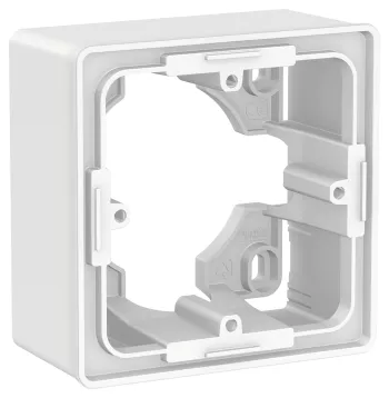 Коробка для накладного монтажа на 1 пост без рамки Schneider Electric Unica New, белый