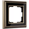 Werkel Palacio бронза/черный Рамка на 1 пост, алюминиево-цинковый сплав. WL17-Frame-01