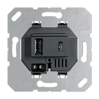 Donel USB зарядное устройство, 3.1A типа A+С, цвет черный