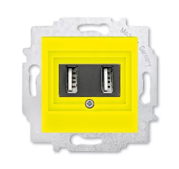 ABB Levit жёлтый Розетка USB-зарядки, 2-я