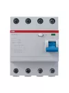 Устройство защитного отключения (УЗО) ABB F200, 4 полюса, 125A, 100 mA, тип AC, электро-механическое, ширина 4 DIN-модуля