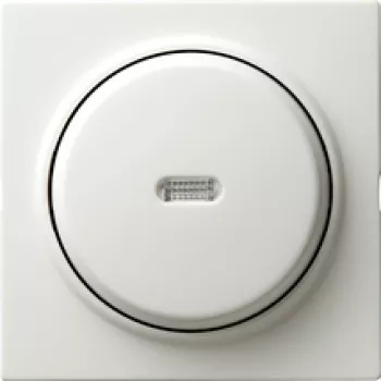 Выключатель самовозвратный одноклавишный проходной с подсветкой Gira S-Color, на клеммах, белый