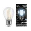 Лампа Gauss Black Filament Шар 7W 580lm 4100К Е27 LED 220V
