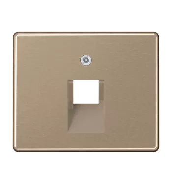 Крышка для одинарной телефонной и компьютерной розетки UAE; золотая бронза SL569-1UAGB Jung