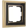 Werkel Palacio золото/черный Рамка на 1 пост, алюминиево-цинковый сплав. WL17-Frame-01