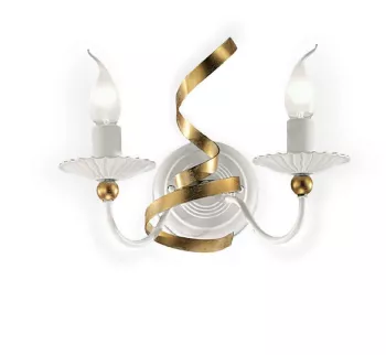 Lucecrea светильник настенный Filante, диам. 32х23х18см, max 2x60W E14, белый 