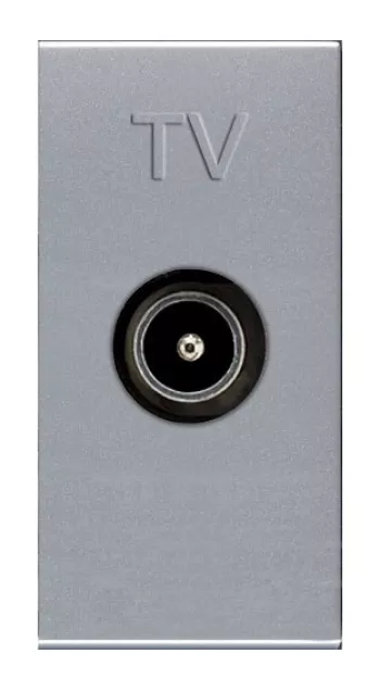 Abb NIE Механизм ТВ розетки, простой, 1-модульный, серия Zenit, цвет серебристый